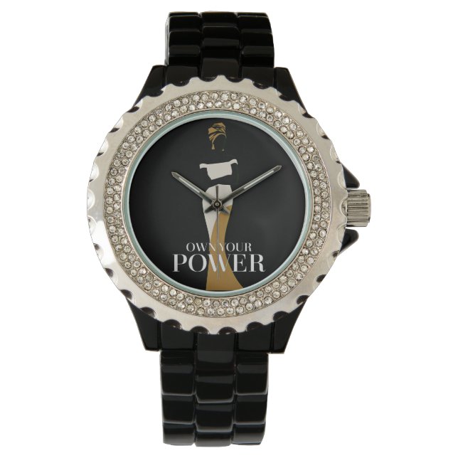 Ihr Power: Ein Portrait von Vertrauen und Anmut Armbanduhr (Vorderseite)
