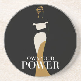 Ihr Power: Ein Portrait von Vertrauen und Anmut Getränkeuntersetzer