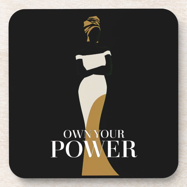 Ihr Power: Ein Portrait von Vertrauen und Anmut Getränkeuntersetzer (Vorderseite)