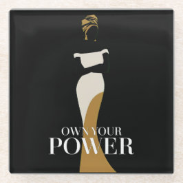 Ihr Power: Ein Portrait von Vertrauen und Anmut Glasuntersetzer