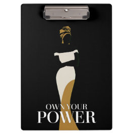 Ihr Power: Ein Portrait von Vertrauen und Anmut Klemmbrett