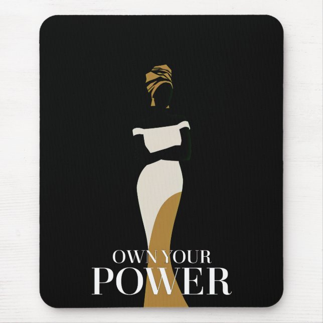 Ihr Power: Ein Portrait von Vertrauen und Anmut Mousepad (Vorne)