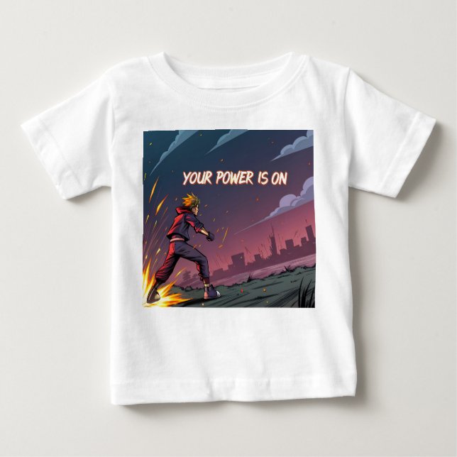 Ihr Power ist auf - explosive Manga Action Art Pri Baby T-shirt (Vorderseite)