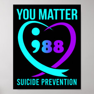 Ihr Problem 988 Suizidprävention Bewusstsein Poster