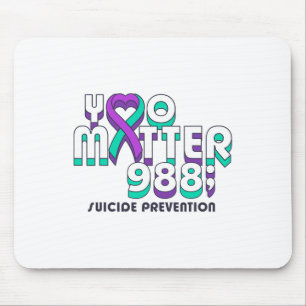 Ihr Problem 988 Suizidprävention Bewusstsein Ribbo Mousepad