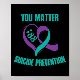 Ihr Problem 988 Suizidprävention Bewusstsein Ribbo Poster