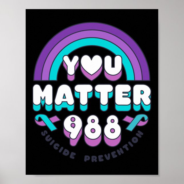 Ihr Problem 988 Suizidprävention Bewusstseinslage  Poster (Vorne)