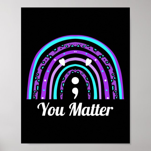 Ihr Problem Semicolon - Selbstmordbewusstsein Poster (Vorne)