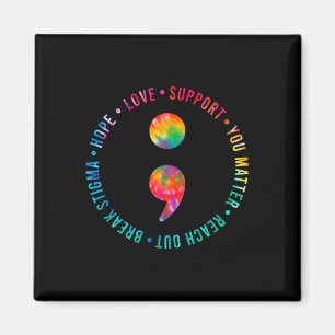 Ihr Problem Semicolon Suizidprävention Bewusstsein Magnet