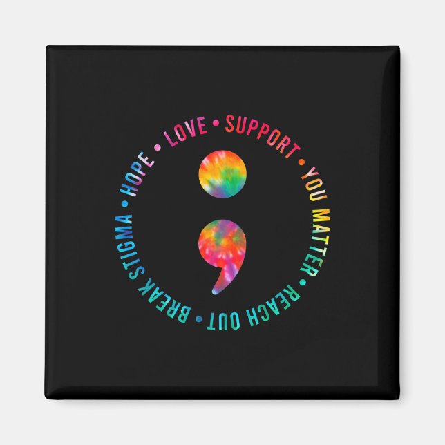 Ihr Problem Semicolon Suizidprävention Bewusstsein Magnet (Vorne)