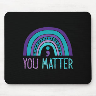 Ihr Problem Semicolon Suizidprävention Lila Mousepad