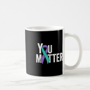 Ihr Problem Suizidprävention Aquamarines Lila Awar Kaffeetasse