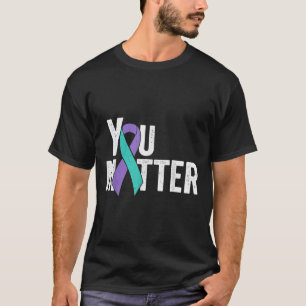 Ihr Problem Suizidprävention Aquamarines Lila Awar T-Shirt