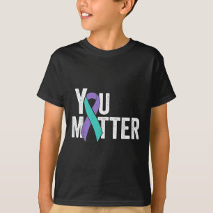 Ihr Problem Suizidprävention Aquamarines Lila Awar T-Shirt
