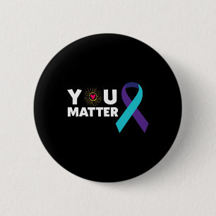Ihr Problem Suizidprävention Bewusstsein Aquamarin Button