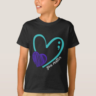 Ihr Problem Suizidprävention Bewusstsein Aquamarin T-Shirt