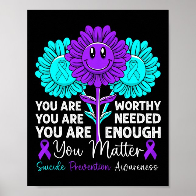 Ihr Problem Suizidprävention Bewusstsein positiv Poster (Vorne)