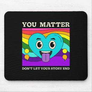 Ihr Problem Suizidprävention Bewusstsein Regenboge Mousepad