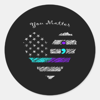 Ihr Problem Suizidprävention Bewusstsein Suizid W Runder Aufkleber