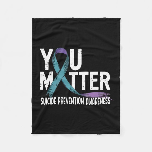 Ihr Problem Unterstützung der Suizidprävention Fleecedecke (Vorderseite)