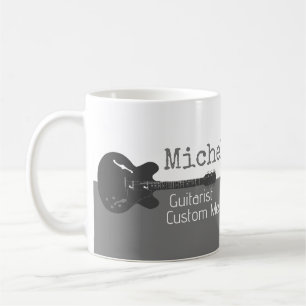 ihr professioneller (Gitarren-) halb-grauer halb-w Kaffeetasse