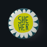 IHR Pronouns Blume Stolz handschrift Button<br><div class="desc">Dekorieren Sie Ihr Outfit mit diesem coolen Kunstknopf. Macht ein großartiges Geschenk! Sie können ihn anpassen und auch Text hinzufügen. Karo in meinem Shop für viel mehr Farben und Muster! Lass mir Bescheid,  wenn du auch etwas Gewohntes willst.</div>