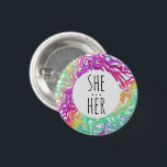 IHR Pronouns farbenfrohe Rainbow-Wirbel CUSTOM Button<br><div class="desc">Dekorieren Sie Ihr Outfit mit diesem coolen Kunstknopf. Macht ein großartiges Geschenk! Sie können ihn anpassen und auch Text hinzufügen. Karo in meinem Shop für viel mehr Farben und Muster! Lass mir Bescheid,  wenn du auch etwas Gewohntes willst.</div>