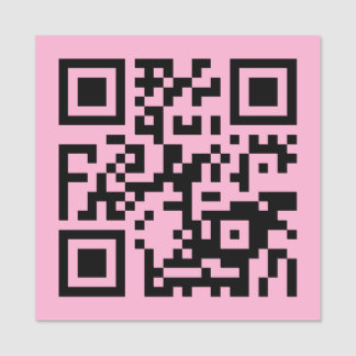 Ihr QR-Code auf Hellrosa Namensschild