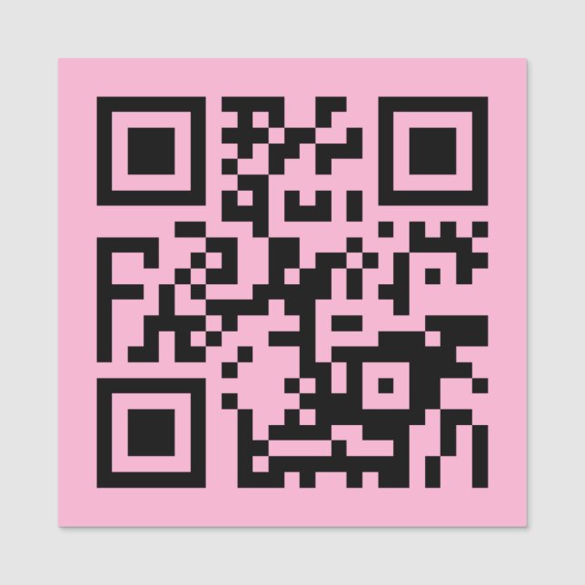 Ihr QR-Code auf Hellrosa Namensschild (Vorderseite)
