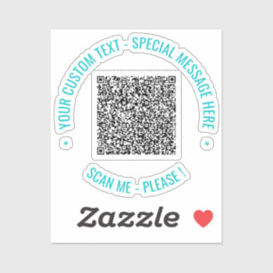 Ihr QR-Code-Aufkleber mit benutzerdefiniertem Text Aufkleber