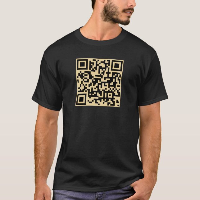 Ihr QR Code Benutzerdefiniert Mens Black Gold Fron T-Shirt (Vorderseite)