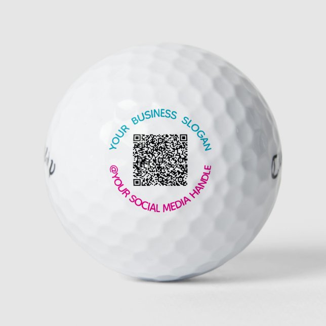 Ihr QR-Code benutzerdefinierte Text-Stempel Golfbä Golfball (Vorderseite)