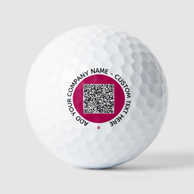 Ihr QR-Code benutzerdefinierter Text Golfbälle Vor (Vorderseite)