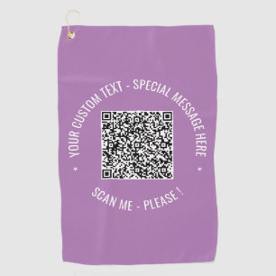 Ihr QR-Code benutzerdefinierter Text Golfhandtuch 