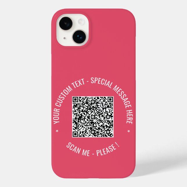 Ihr QR-Code Benutzerdefinierter Text iPhone Fall F Case-Mate iPhone Hülle (Rückseite)