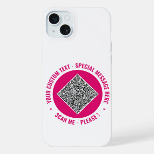 Ihr QR-Code Benutzerdefinierter Text iPhone Fall F 15 Plus Hülle