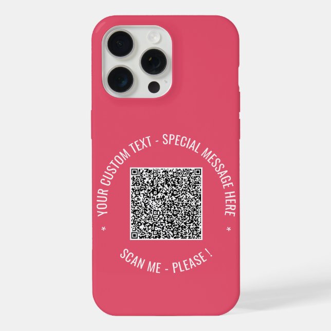 Ihr QR-Code Benutzerdefinierter Text iPhone Fall F Hülle (Rückseite)