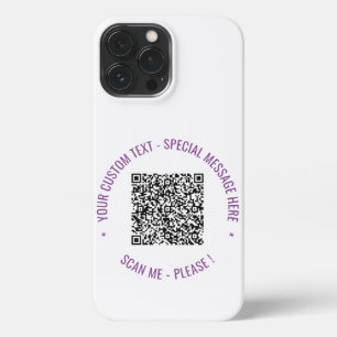 Ihr QR-Code Benutzerdefinierter Text iPhone Fall F iPhone 13 Pro Max Hülle