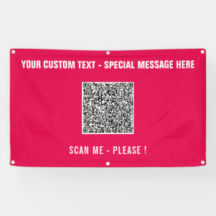 Ihr QR-Code benutzerdefinierter Text Party-Banner  Banner