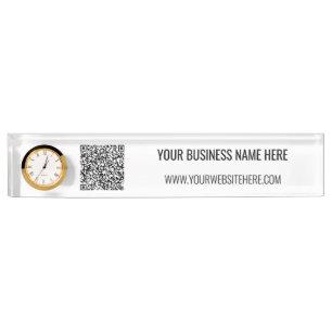 Ihr QR-Code benutzerdefinierter Text Schreibtisch  Namensplakette