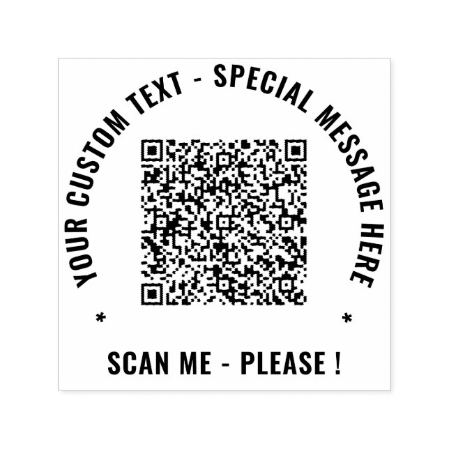 Ihr QR-Code benutzerdefinierter Text Selbstfärbest Permastempel (Design)