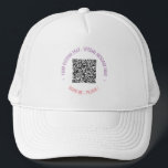 Ihr QR Code Benutzerdefinierter Text Trucker-Hat-T Truckerkappe<br><div class="desc">Benutzerdefinierte Schriftartes und Farben - Entwerfen Sie Ihren eigenen Personalisierten LKW-Hut mit Ihrem QR-Code-Scan Informationen Benutzerdefinierte Textförderer Business oder Persönliche Hats / Caps Geschenk - Hinzufügen Ihres QR-Codes - Bild oder Logo - Foto / oder Text / mehr - Umgestalten und verschieben oder entfernen / Hinzufügen von Elementen - Bild...</div>