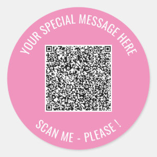 Ihr QR-Code benutzerdefinierter Text und Farben Au Runder Aufkleber