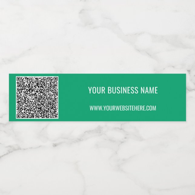 Ihr QR Code Benutzerdefinierter Text und Farben Fl Wasserflaschenetikett (Einzelnes Label)