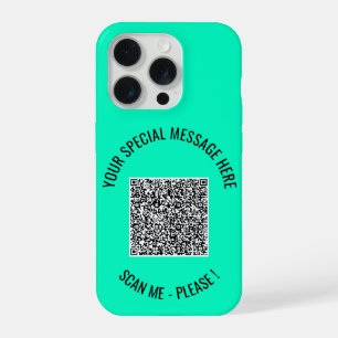 Ihr QR-Code benutzerdefinierter Text und Farben iP iPhone 15 Pro Hülle