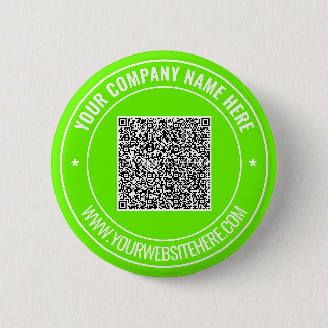 Ihr QR-Code benutzerdefinierter Text Werbe-Button- Button (Vorderseite)