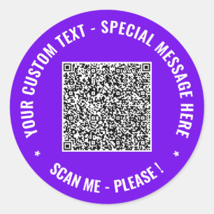 Ihr QR-Code benutzerdefinierter Textfarben Aufkleb Runder Aufkleber