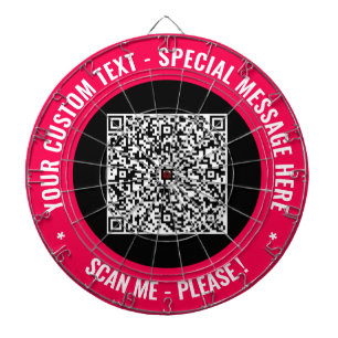 Ihr QR Code Benutzerdefiniertes Text Dart Board wä Dartscheibe