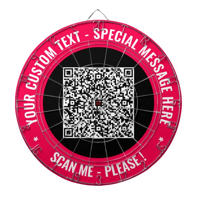 Ihr QR Code Benutzerdefiniertes Text Dart Board wä Dartscheibe (vorne)