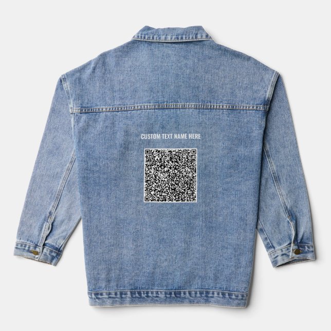 Ihr QR-Code-Denim-Jacket mit benutzerdefiniertem T Jeansjacke (Rückseite)